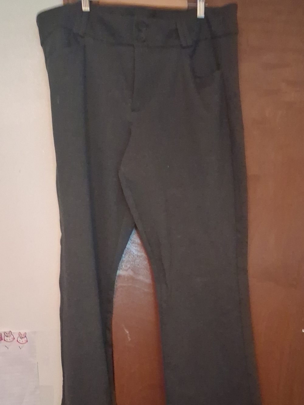 womens Dark Gray Dress Pants - trouser bootcut size 20T